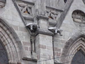 Giant tortoise gargoyles